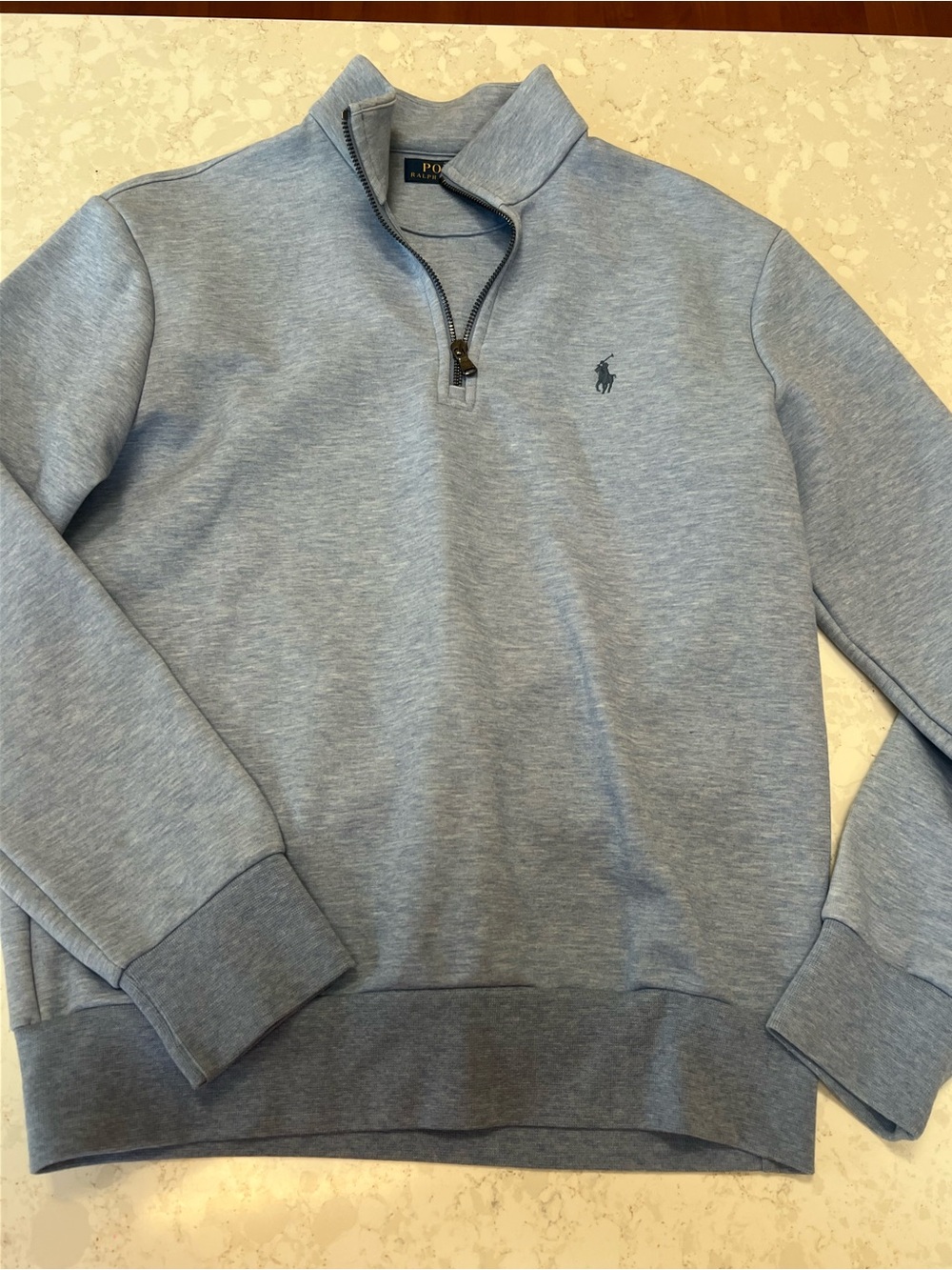 Polo by Ralph Lauren Soft Heather Light Blue Quarter-Zip Pullover
